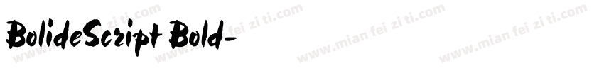 BolideScript Bold字体转换